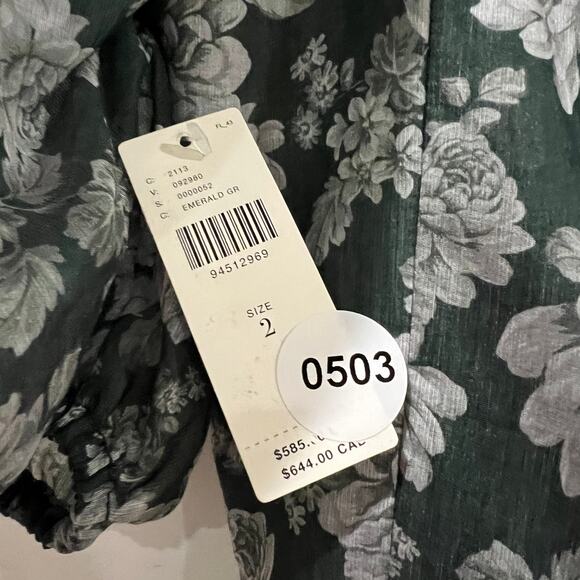 V. Chapman  Emma V-Neck A-Line Brocade Cutout Maxi Dress Size 2 NWT - Picture 13 of 13